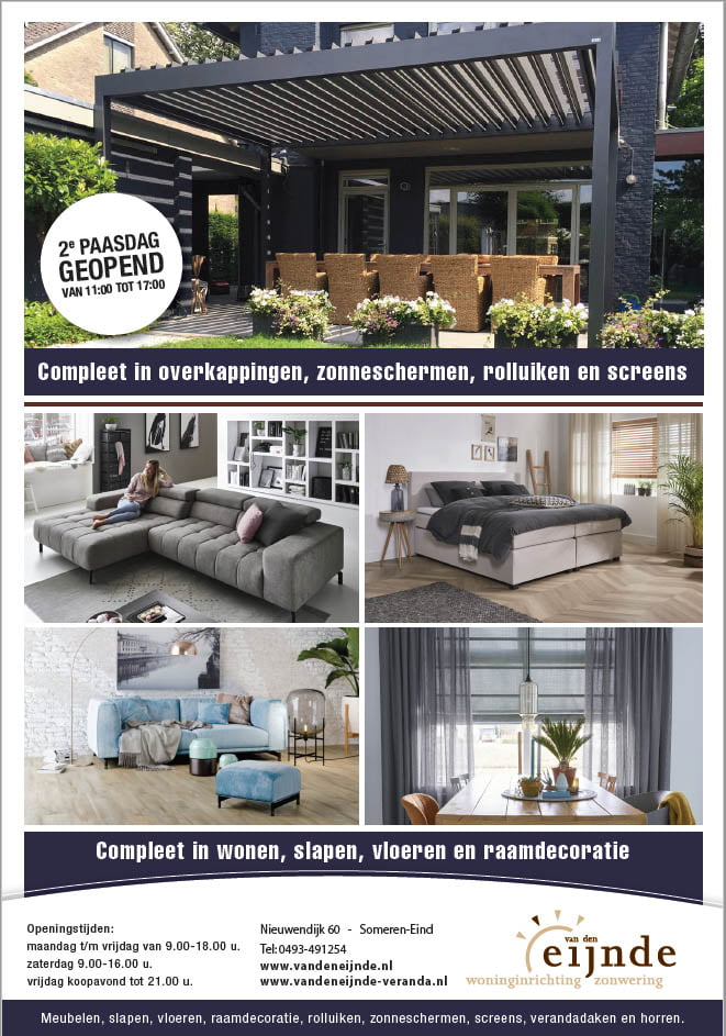 tweede paasdag open - van den eijnde